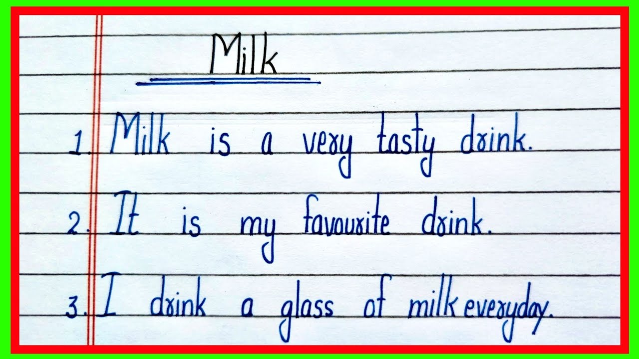 Essay on milk in english/10 lines essay on milk in english/दूध पर निबंध/