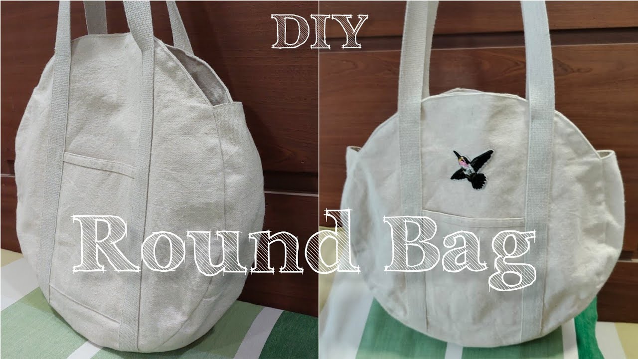 How To Sew Round Bag , DIY Round Handbag, Circle Bag