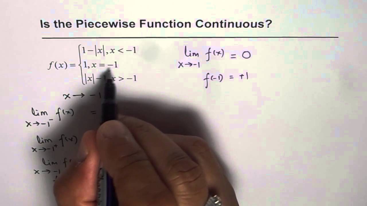 05 Limts for a Piecewise Discontinous Function