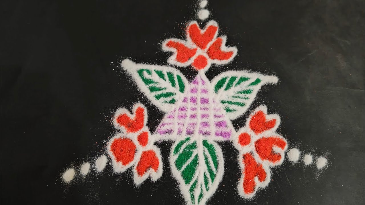 #rangoli #dailyrangoli #simple easy rangoli ♥️ design ✨
