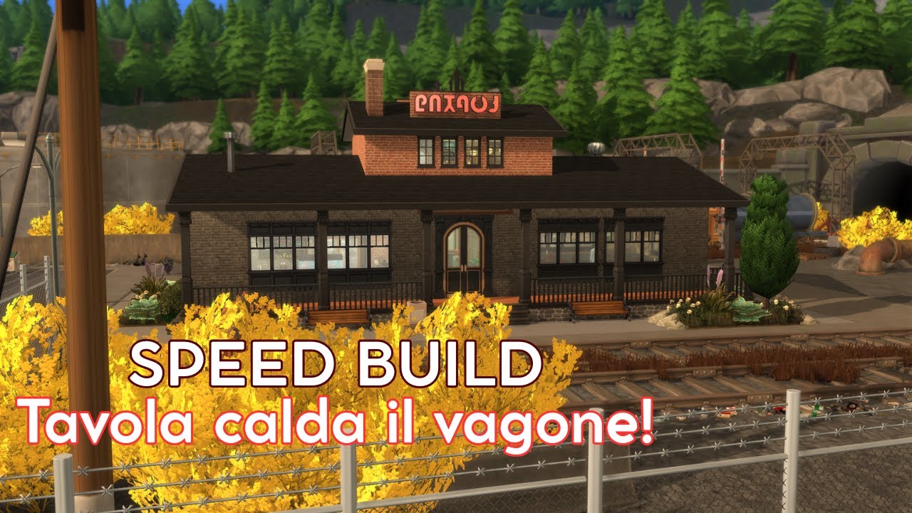 The Sims 4 || Speed Build ⚒️|| La tavola calda Il Vagone!🍕🍔
