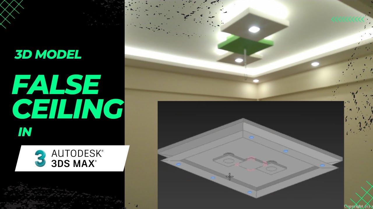 Stunning 3D False Ceiling Design Tutorial in 3ds Max  |Step by Step Guide with Exact Dimensions
