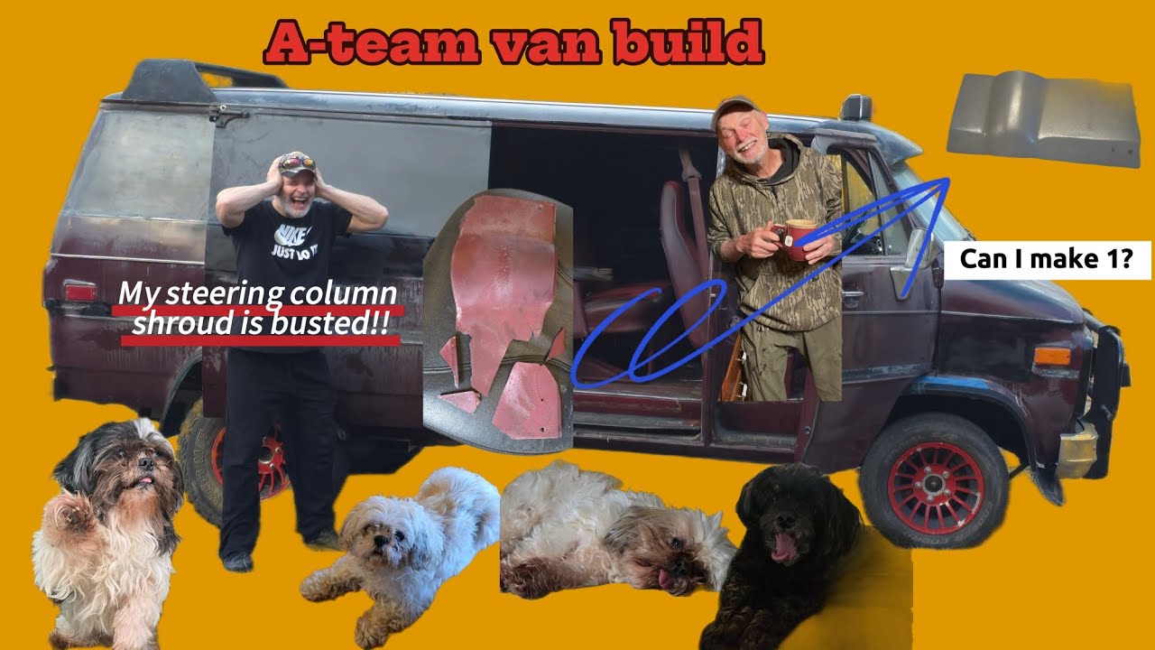 A-team van build custom steering column shroud