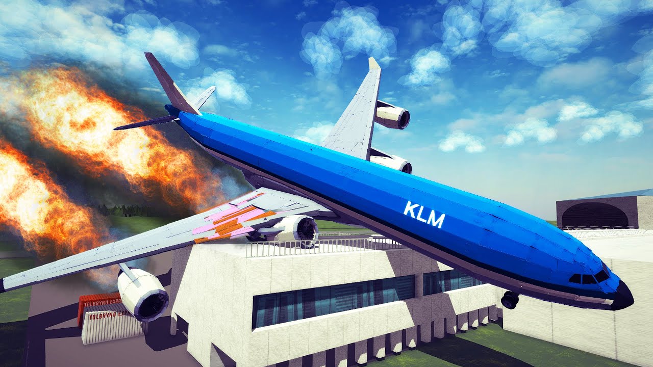 Airplane Crashes and Unplanned Landings on Airport - Besiege