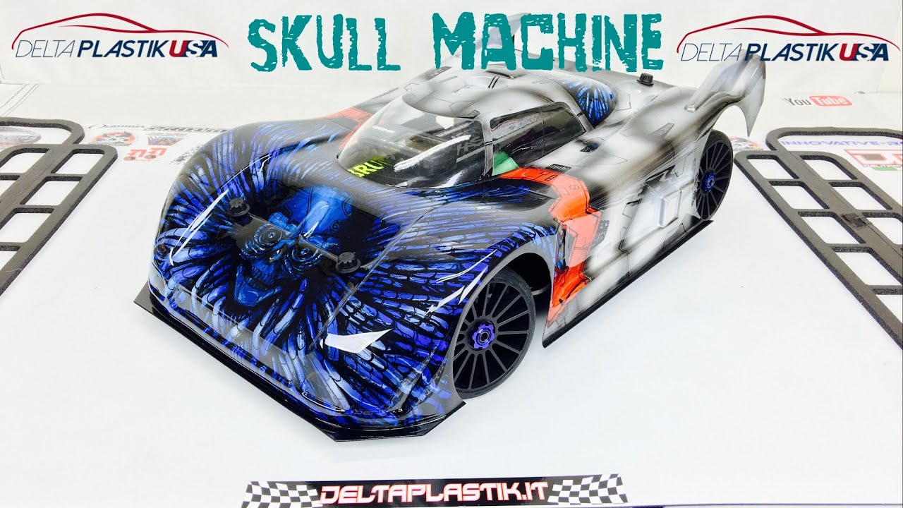 AmAzInG RC Paint job! SKULL MACHINE Traxxas Slash 4x4 on road Mamba Monster!