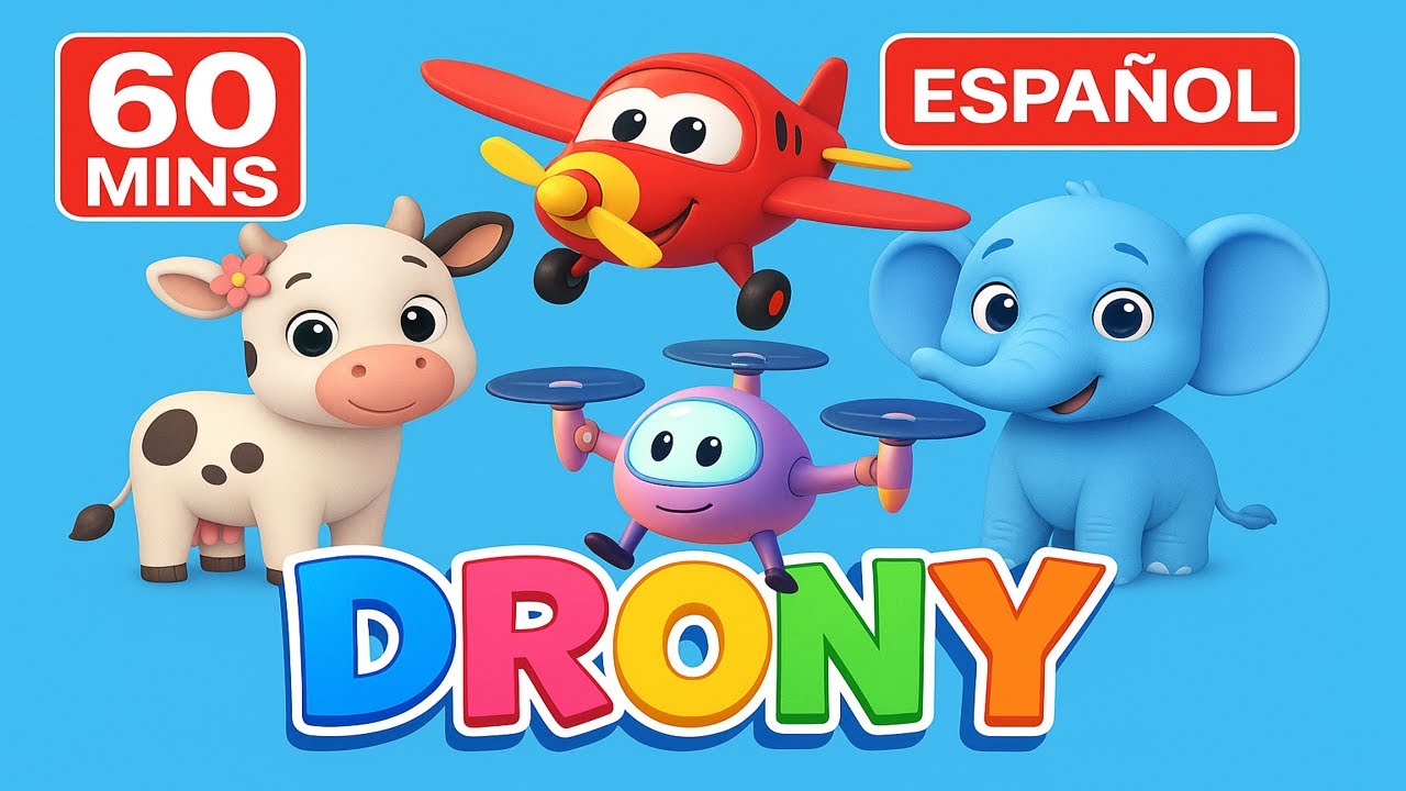 Canciones Infantiles en Español 🐮🐘✈️| 1 Hora de Aventuras para Cantar y Divertirse 🎶