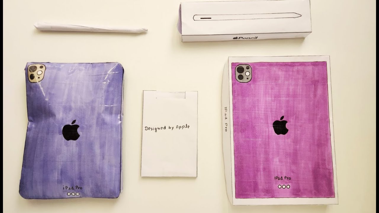🩷DIY🩷 Como fazer um Ipad Pro + Apple Pencil de papel + Moldes | Squishy de Papel