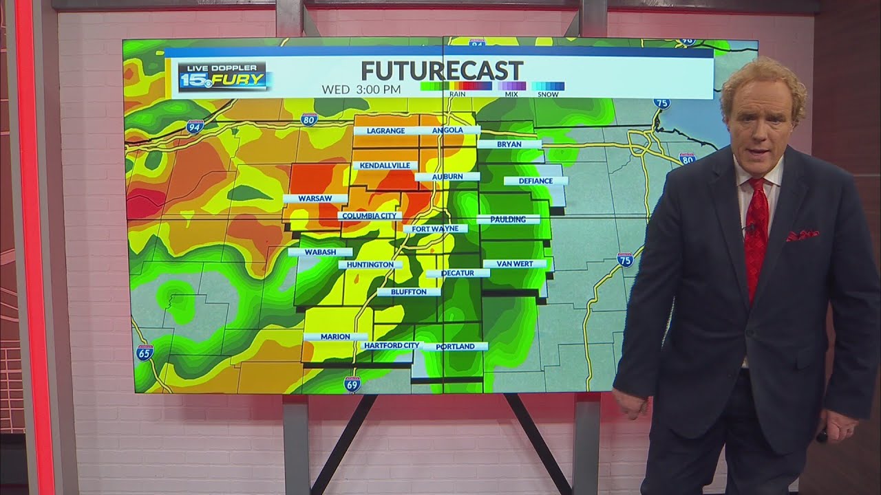 Gusty thunderstorms move in this afternoon