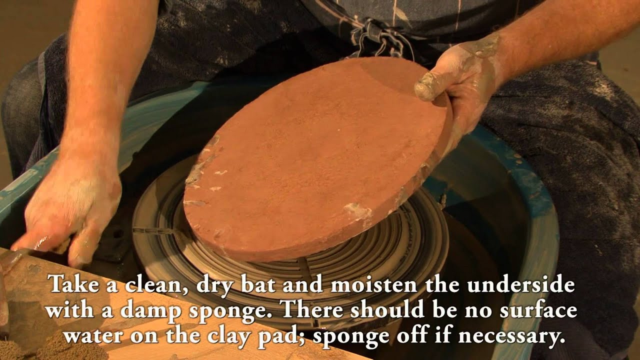 Throwing: Throwing a clay pad and fixing a bat