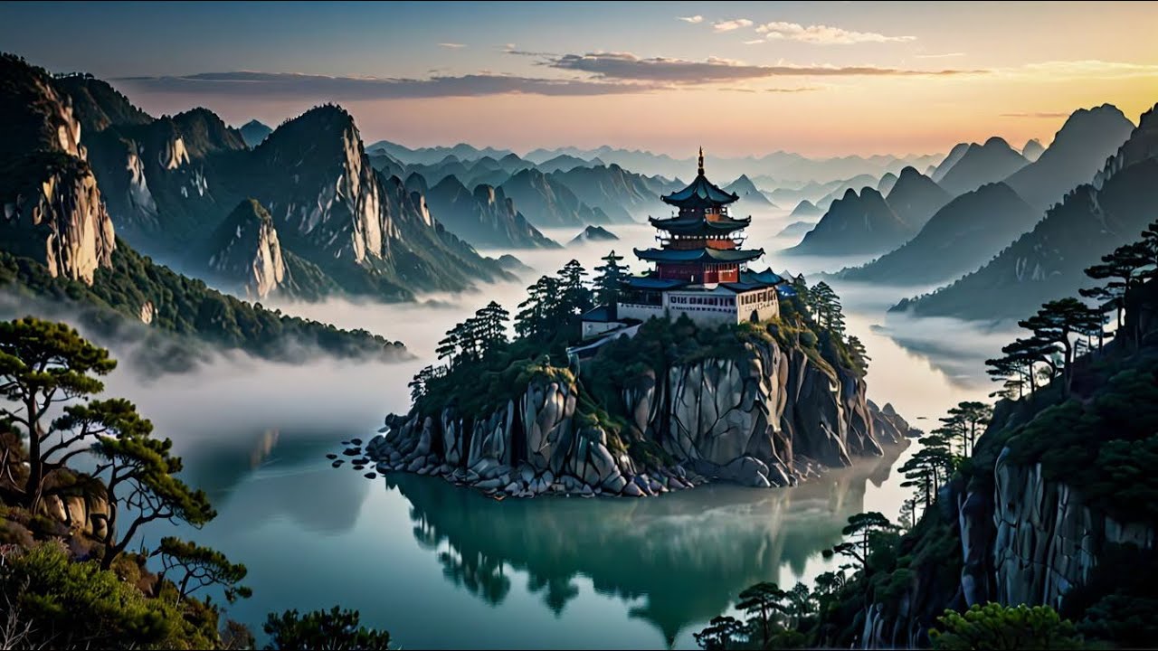 Misty Mountains & Ancient Pagodas • 1 Hour Chinese Ambient Sleep Music (432 Hz Healing)