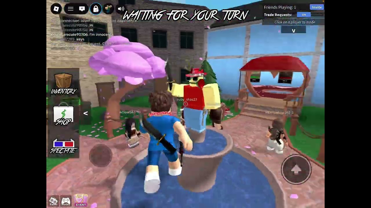 Playing MM2 With My Friend Adam!