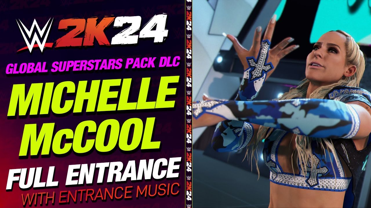 MICHELLE MCCOOL WWE 2K24 ENTRANCE - #WWE2K24 GLOBAL SUPERSTARS PACK DLC ADD ON