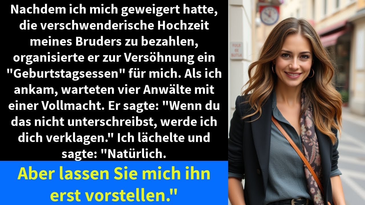 Nachdem ich mich geweigert hatte, die verschwenderische Hochzeit meines Bruders zu bezahlen,