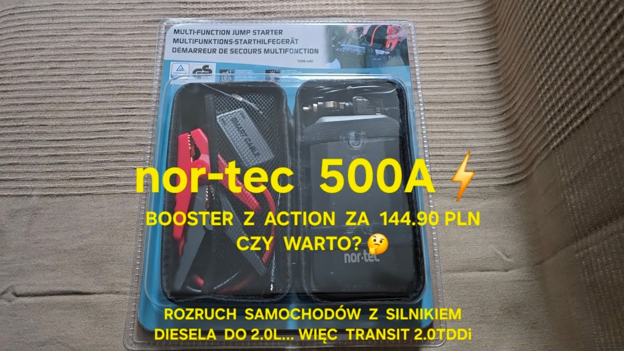 #nor-tec 500A⚡️ popularny booster z #Action czyli lepiej zgubić 144.90 PLN #test 