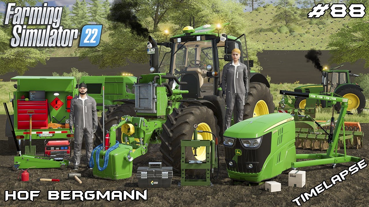 John Deere 6195M сломался в поле | Hof Bergmann | Farming Simulator 22 | Эпизод 88