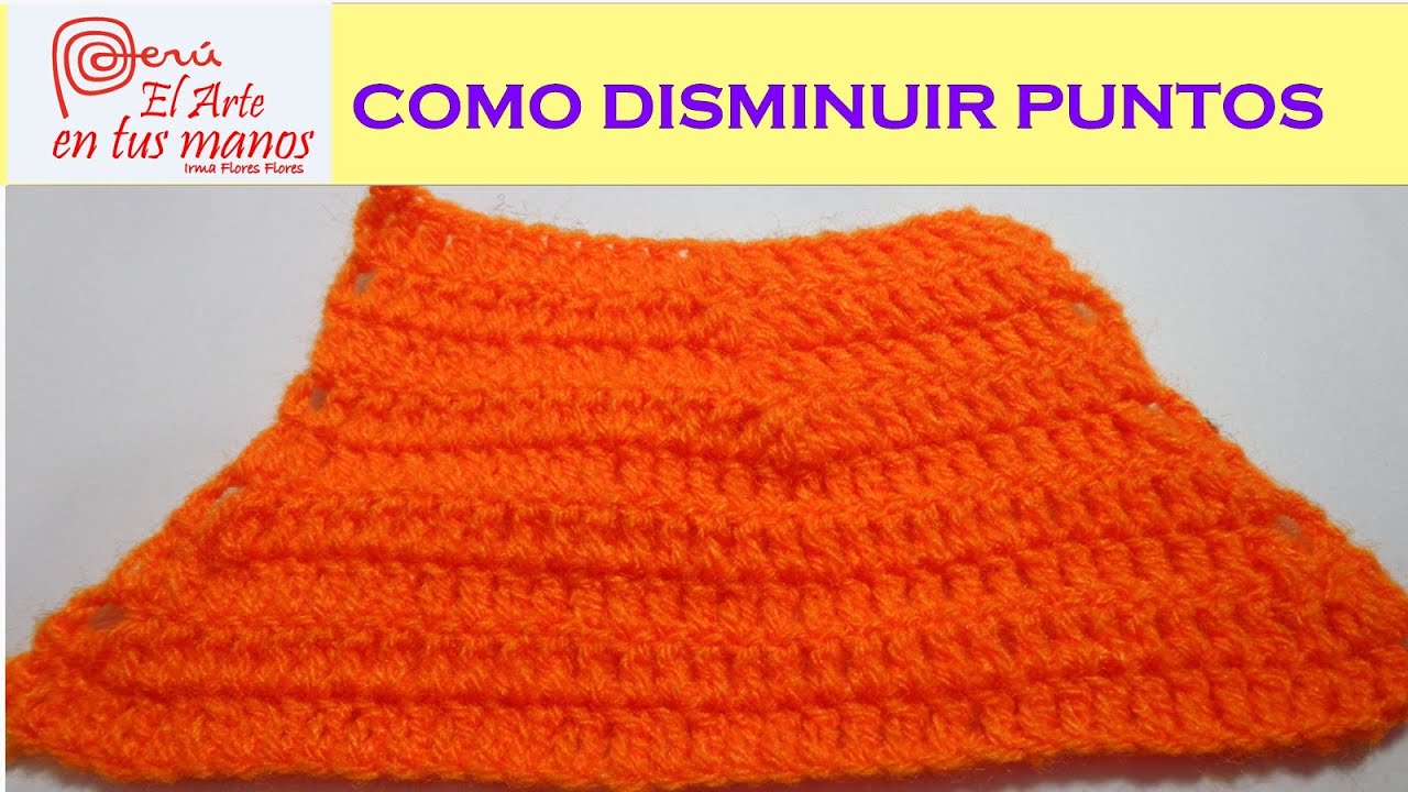 COMO DISMINUIR PUNTOS A CROCHET