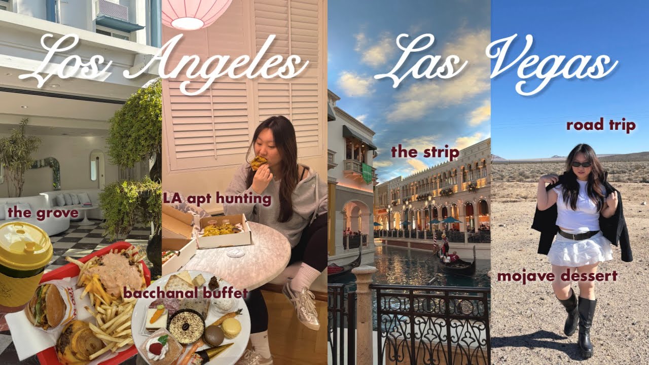 LA & Las Vegas vlog | the grove, koreatown, LA to Vegas roadtrip, Short Stories hotel