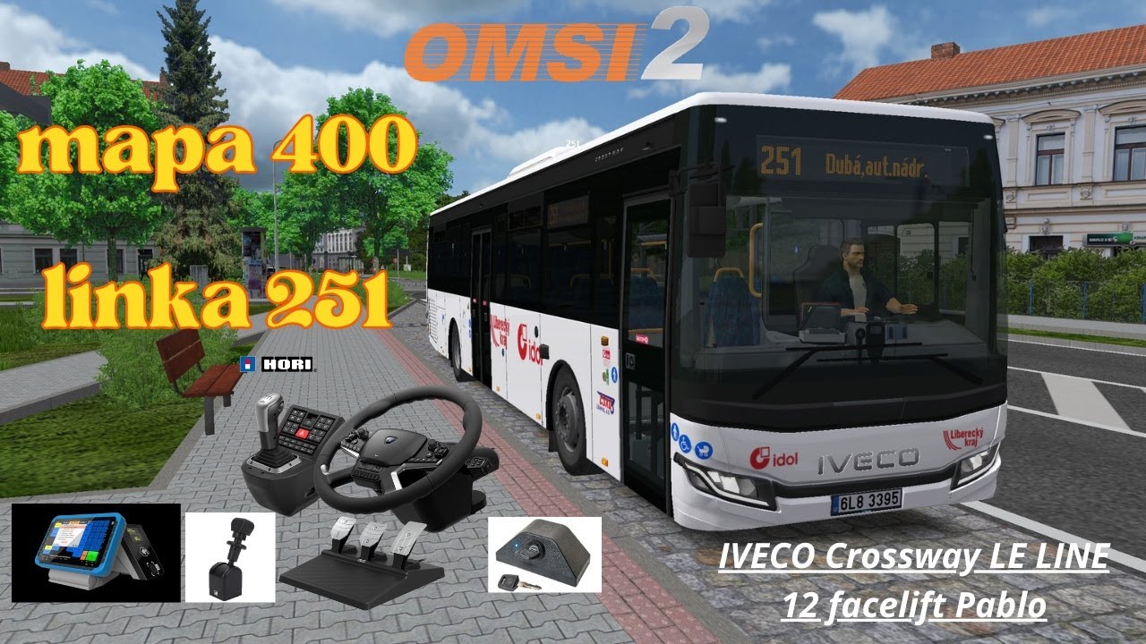 Omsi 2 - mapa 400 - Linka 251 - Iveco crossway LE facelift -Hori Force Feedback Truck Control System