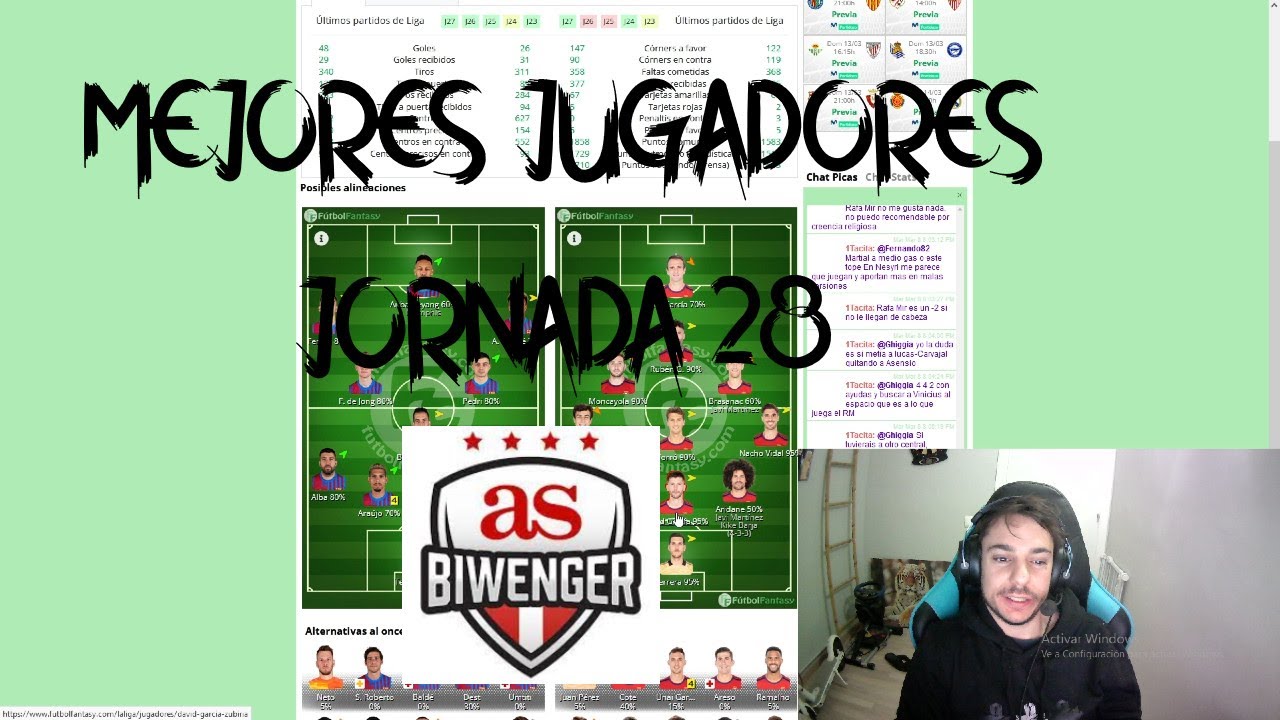 An&aacute;lisis Fantasy BIWENGER jornada 28 - Alineaciones y JUGADORES RECOMENDABLES.