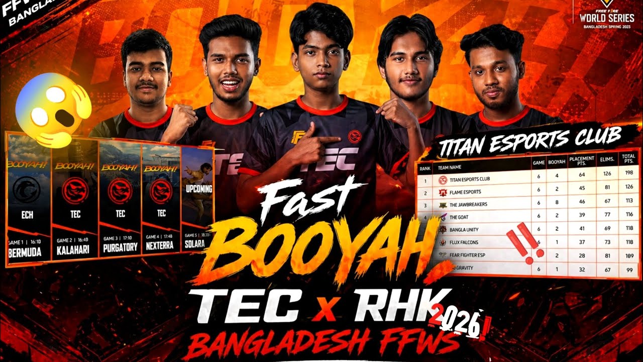 RHK | Titan Esports Club Fast Booyah | FFWS BD Spring 2026👑Free Fire