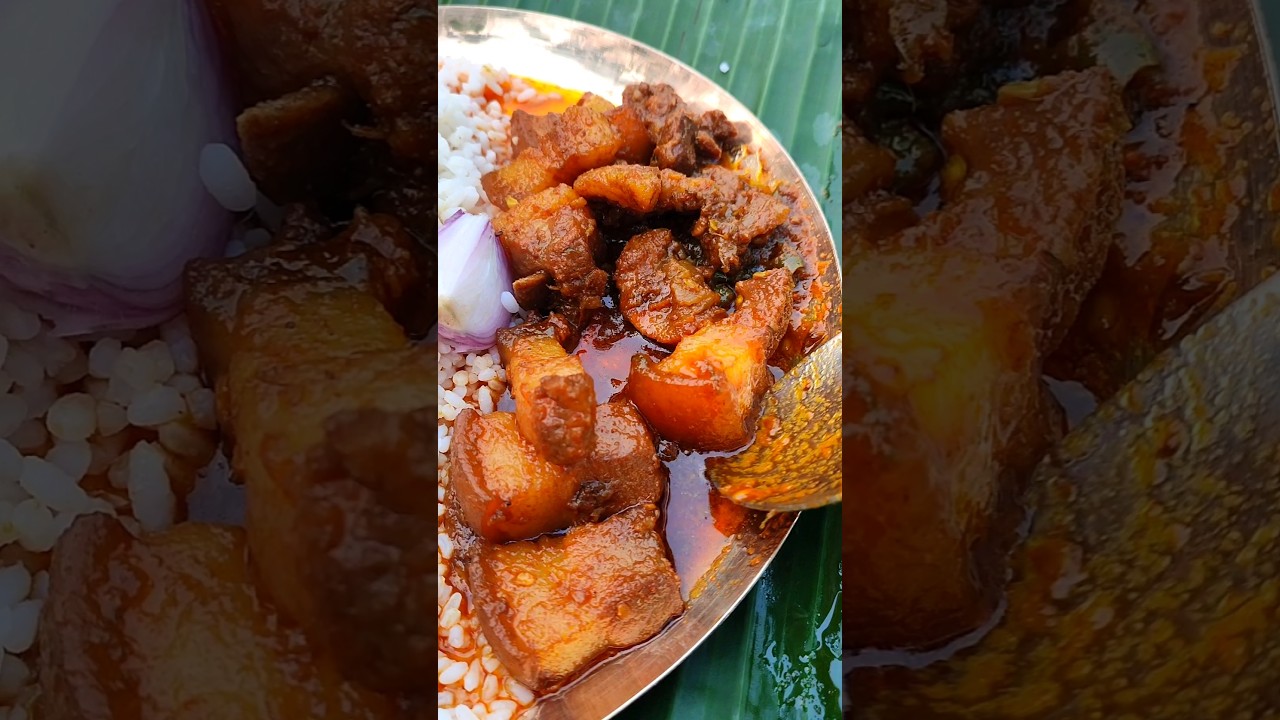 Lunch 🔥 pork & rice DELICIOUS 😋