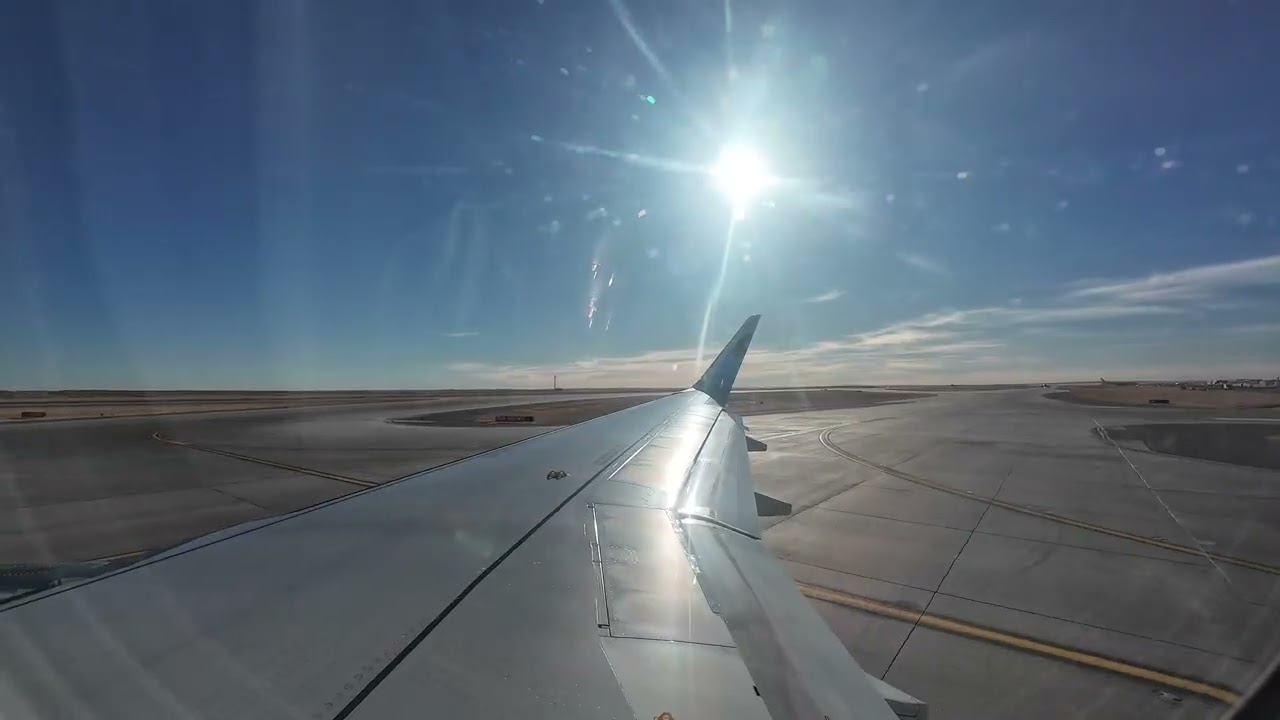 Morning departure from Denver on an A320 NEO
