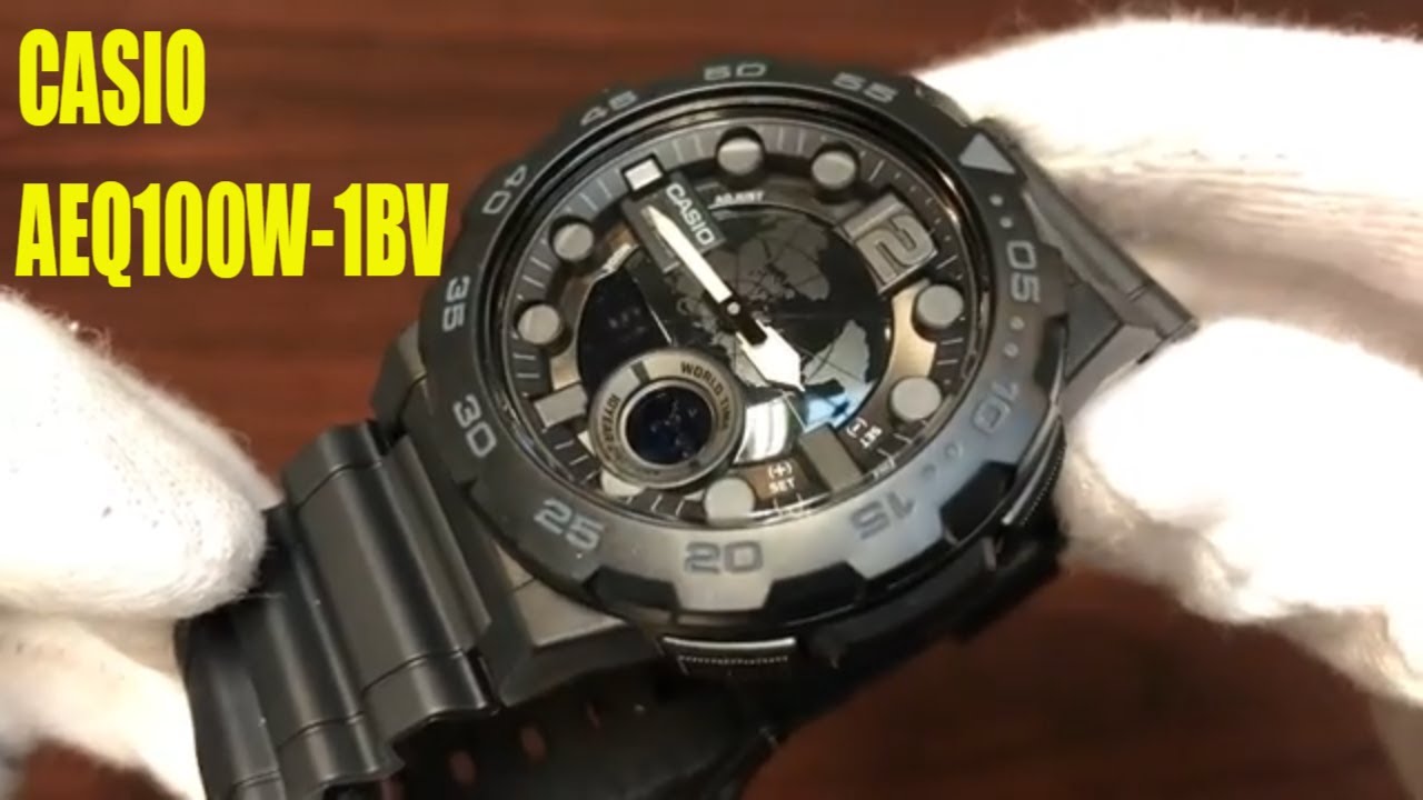 Unboxing Casio Digital Display Sport Black Resin Watch AEQ100W-1BV