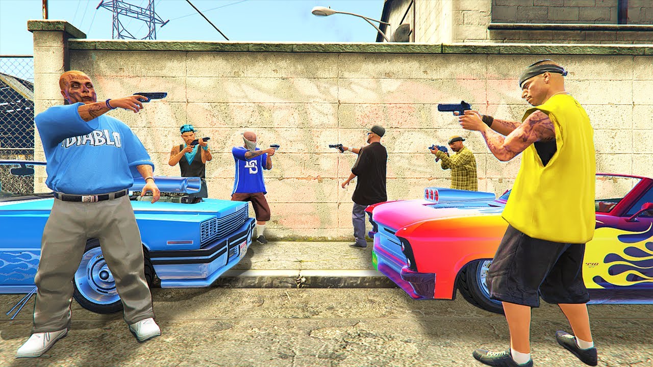 Marabunta Grande vs Vagos and Ballas | GTA 5 NPC Wars 28