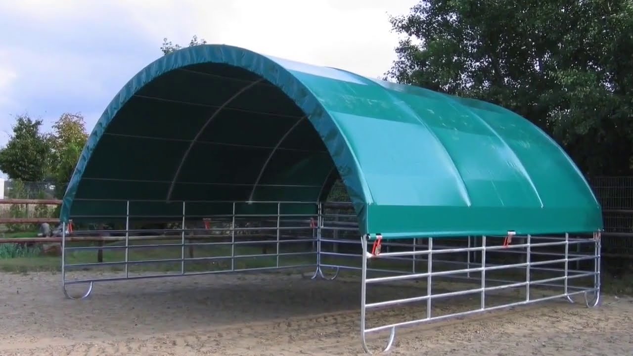 Mobiler Weideunterstand - Bogenhallen - Weidezelt für Pferde, Rinder und Schafe oder als Lagerhalle!