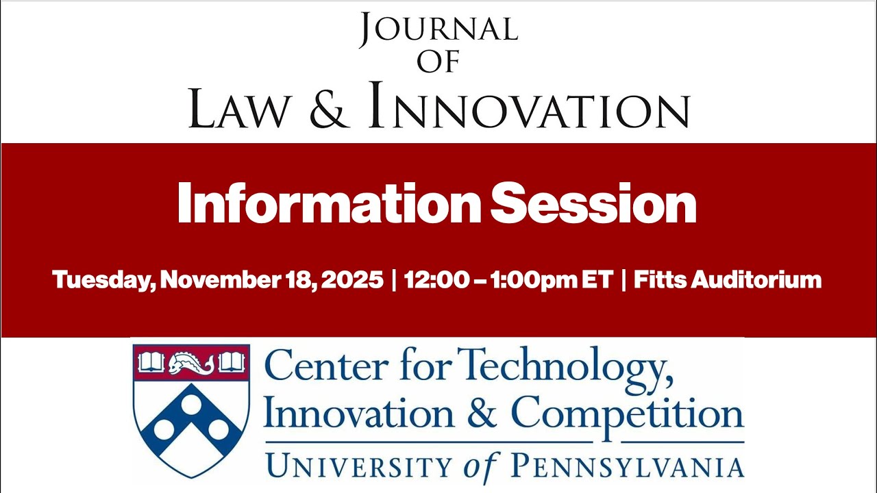 Journal of Law & Innovation Information Session