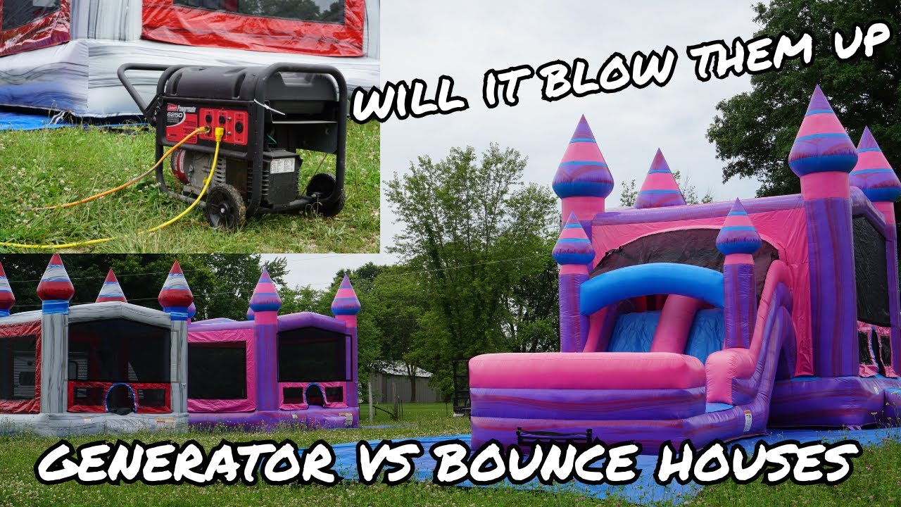 Powermate Coleman 6250 testing on bounce houses