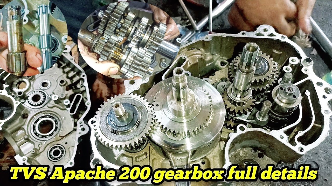 tva Apache 200 4v full gearbox fitting || how to Apache 200cc full gear setting || engine fitting