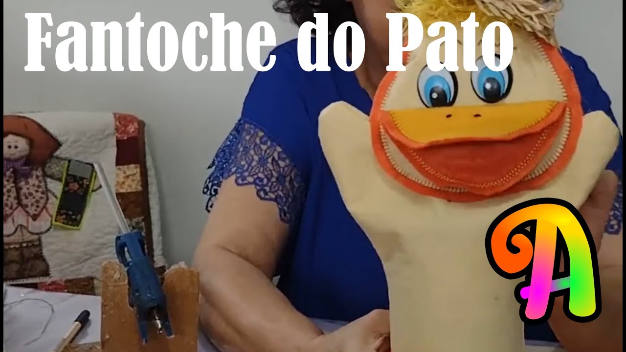 Como fazer um fantoche do pato - Arte em feltro - Aula completa