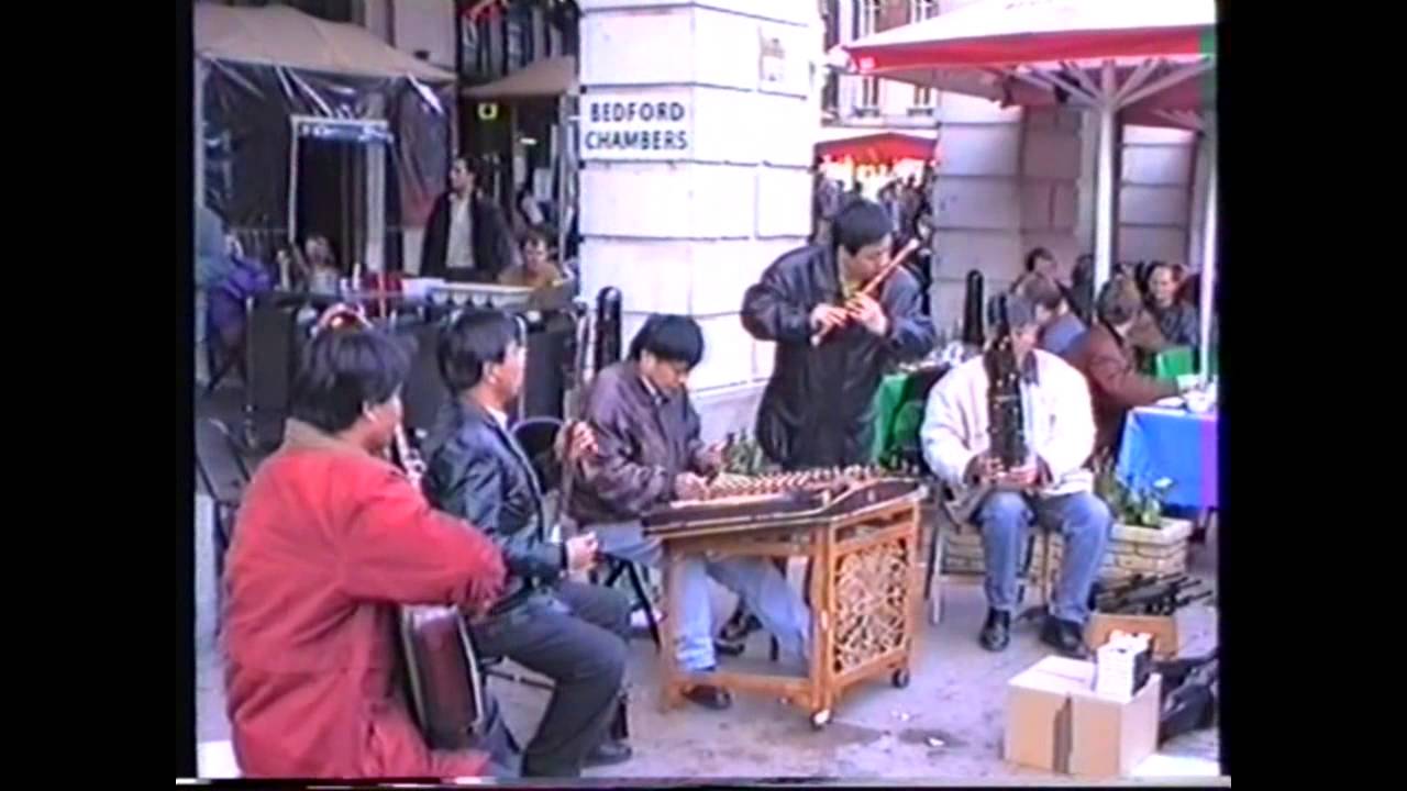 Chinese Musicians playing Traditional Instruments near Covent Garden Market, London 1994