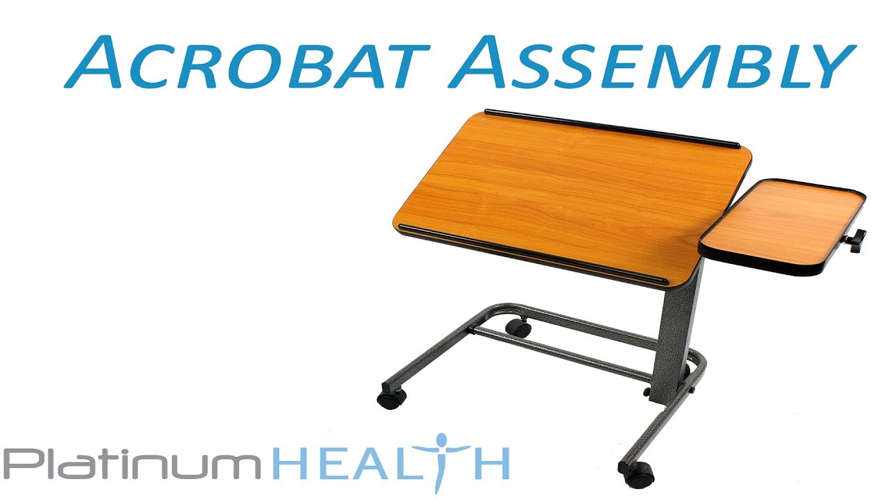 Laptop Table For Bed - How To Assemble The Acrobat Adjustable Over Bed Table With Wheels