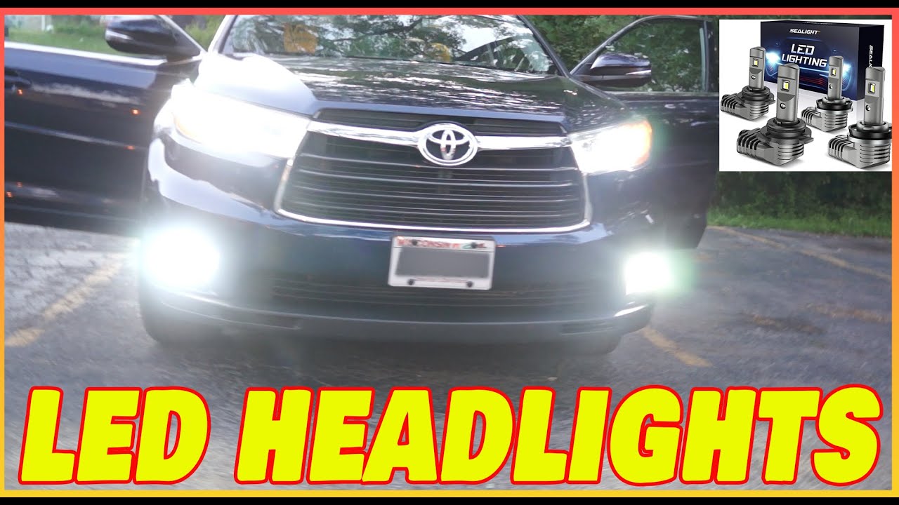 Как установить светодиодные фары на Toyota Highlander 2014–2019 годов
