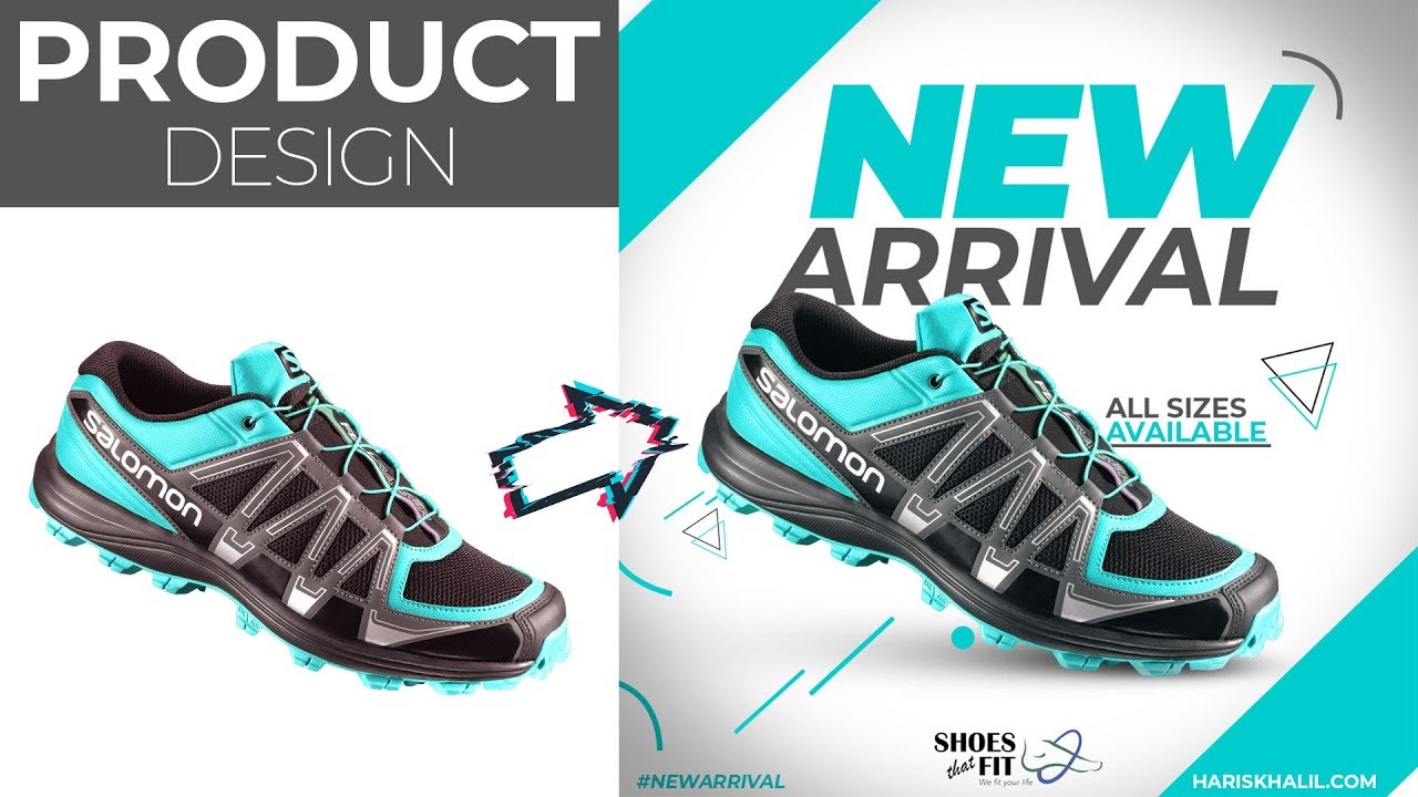 How to Create Product Ad Design in Photoshop, Create Shoes Design For Social Media Urdu/Hindi