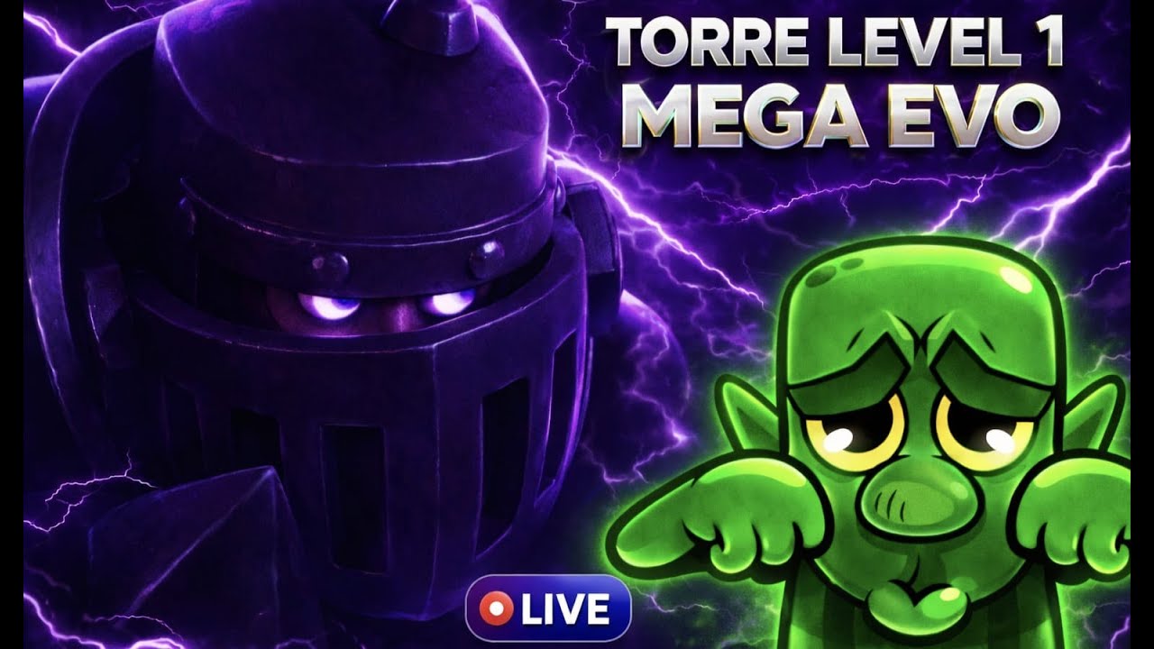 PUSH COM TORRE LEVEL 1 DE MEGA EVO #CLASHROYALE