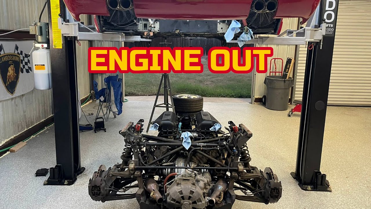 Pulling the ENGINE OUT of a Ferrari F355 - Ferrari F355 Engine Rebuild Part 7