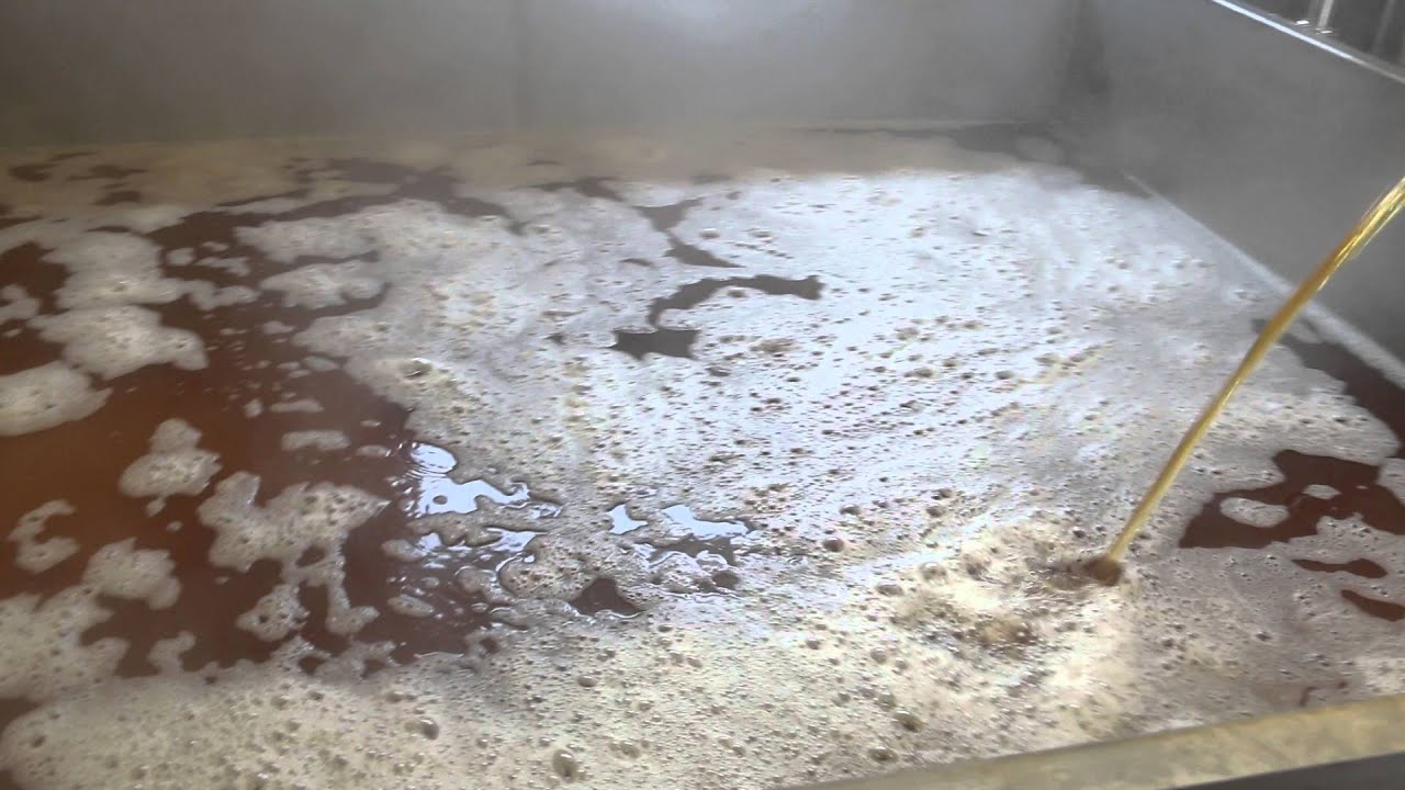 Coolship fills with wort, The Veil Brewing Company