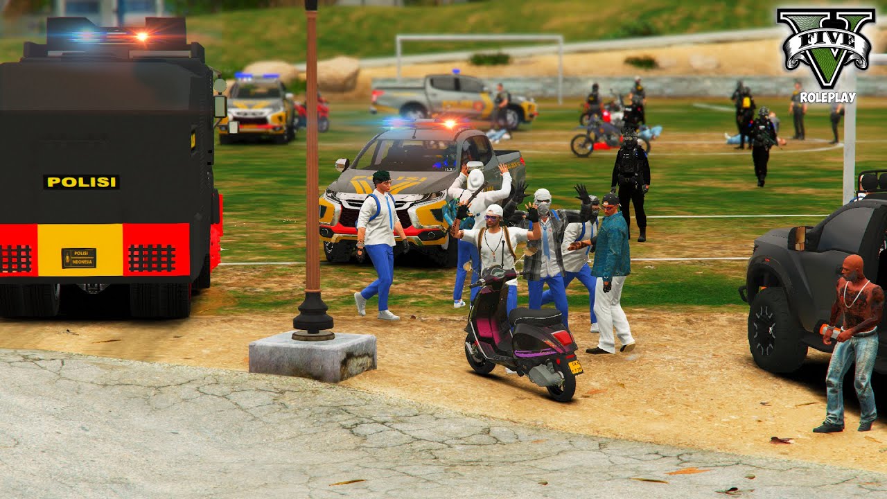 AKSI NEKAT ANAK STM MEMBANTAI KEPOLISIAN !! - GTA V ROLEPLAY INDONESIA