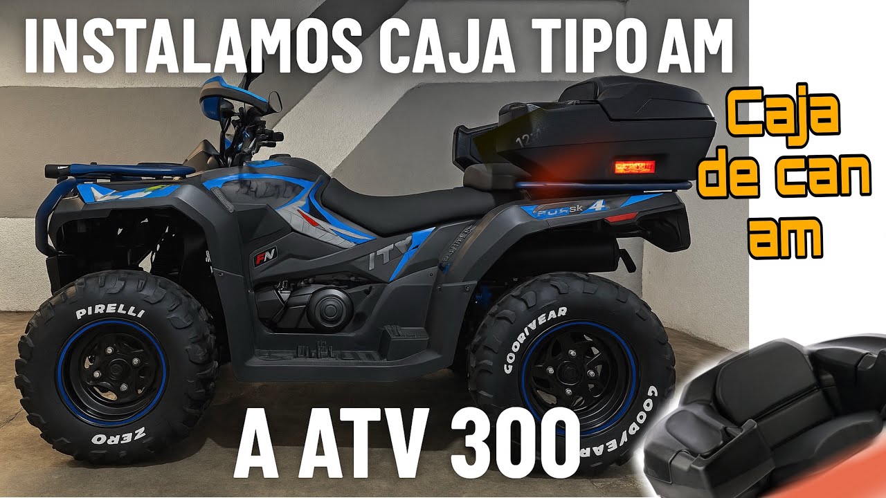 Como instalar Caja maletero para Italika o atv tipo can am súper grande 