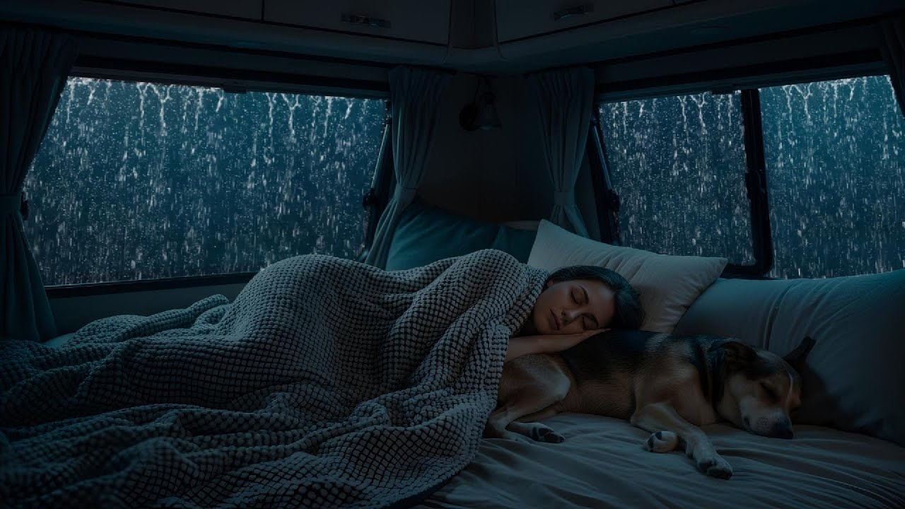 Rain and Thunder Sounds on Cozy Car | Soothing Rain Sounds for Sleeping & Relaxation