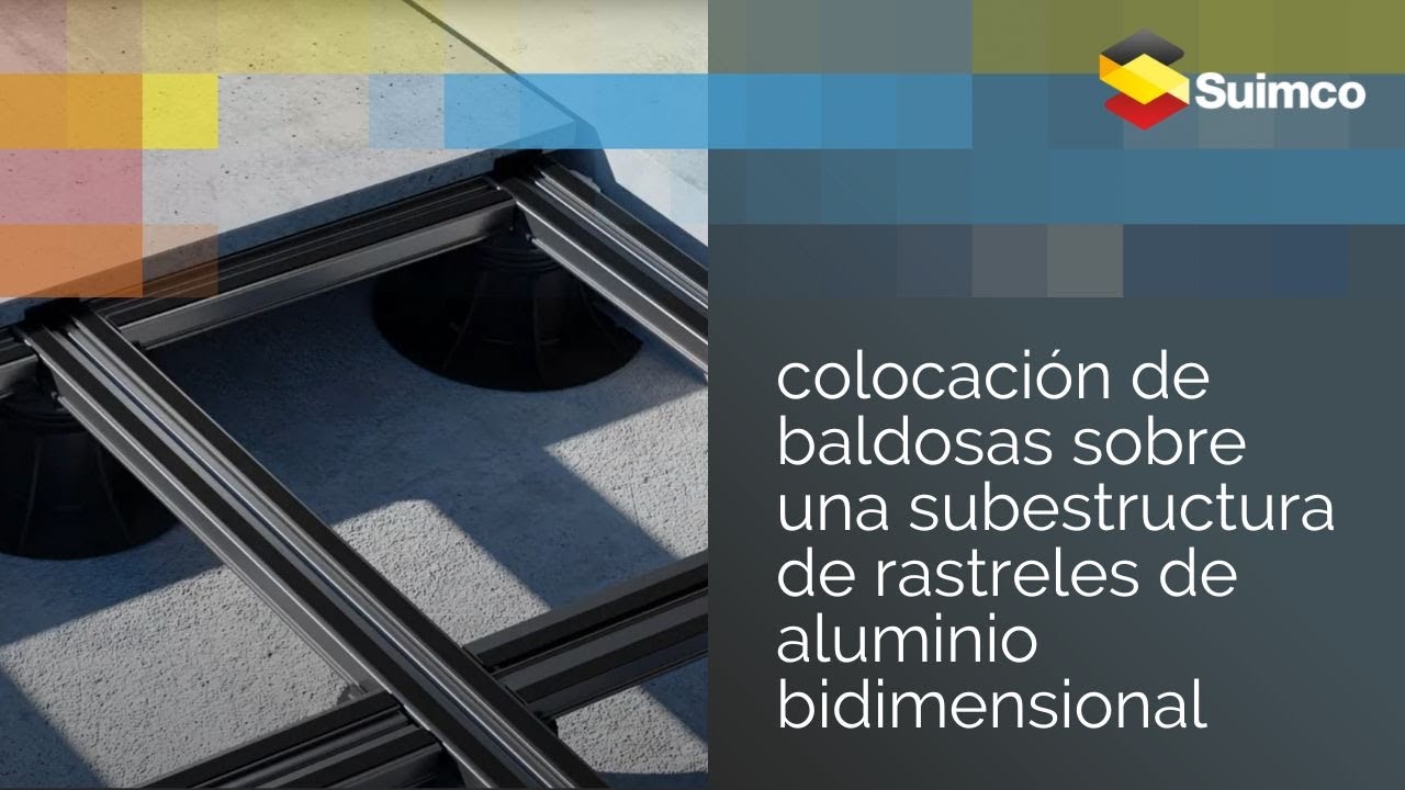 SUIMCO ETERNO colocación de baldosas sobre una subestructura de rastreles de aluminio bidimensional