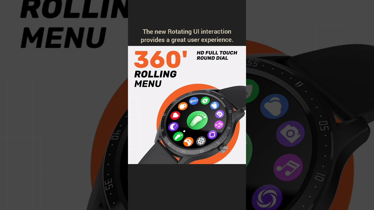Fire-Boltt 360 SpO2 Full Touch Large Display Round Smart Watch.  #shorts #youtube #youtubeshorts