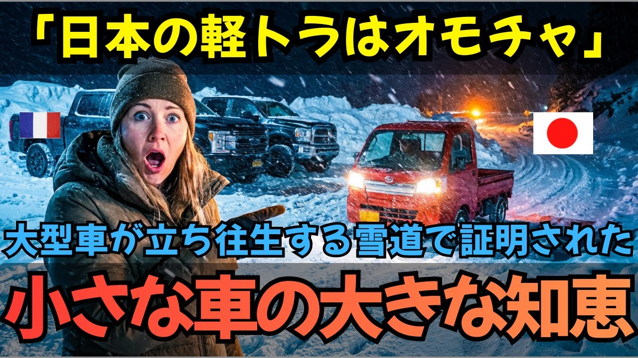 「日本の軽トラはオモチャ」→ 吹雪のコロラド山岳路で大型車が立ち往生、なぜ日本のだけが戻れたのか？【海外の反応】