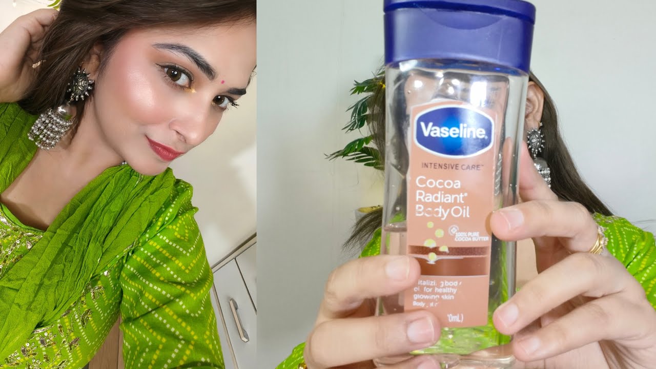 Vasline Cocoa Radiant Body Oil | Revier & demo #vaslinebodyoil