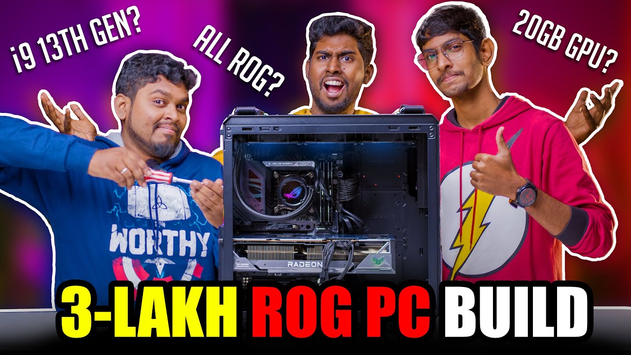 Rs.3,00,000/- ALL ASUS ROG PC BUILD | Intel i9 13900K + AMD 7900 XT  | A2D X @ROGIndia.official
