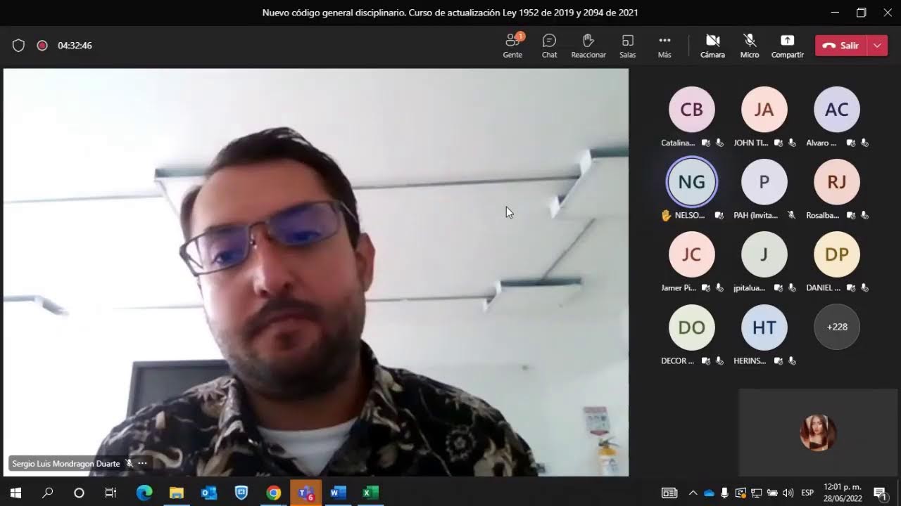Sesi&oacute;n 1: Curso de actualizaci&oacute;n Ley1952 de 2019 y 2094 de 2021