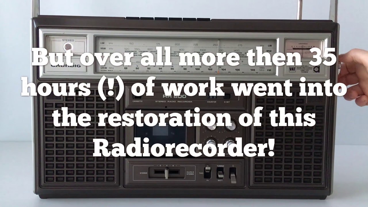 Grundig RR 800 Stereo Radiorecorder ('79-'80)  PART 1 -  Radio demo + Band scans + Tape playback